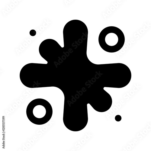 Stain Glyph Icon. Single icon, glyph vector icon