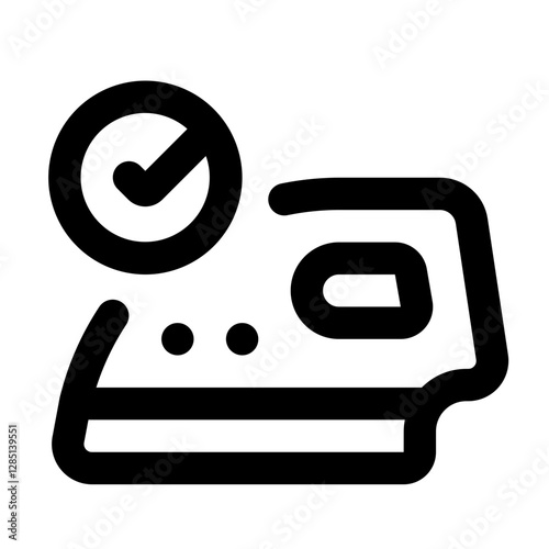 Can Be Ironed Simple Line Icon. Single icon, line vector icon
