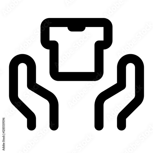 Clothes Care Simple Line Icon. Single icon, line vector icon