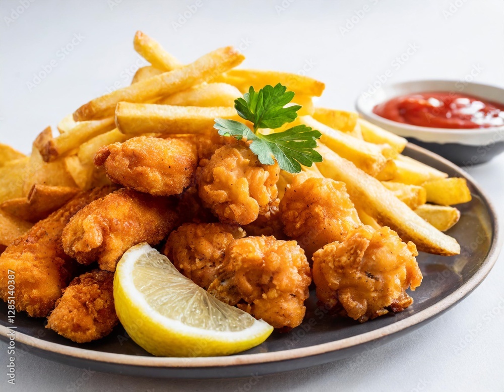 Different Fried Foods Collection – Unhealthy Fast Foods Isolated on White Background: Chicken Strips, Fried Chicken, Nachos, Spring Rolls, Potato Chips, Chicken Popcorn, Chicken Broast, Fried Food Set Different Fried Foods Collection – Unhealthy Fast Foods Isolated on White Background: Chicken Strips, Fried Chicken, Nachos, Spring Rolls, Potato Chips, Chicken Popcorn, Chicken Broast, Fried Food Set