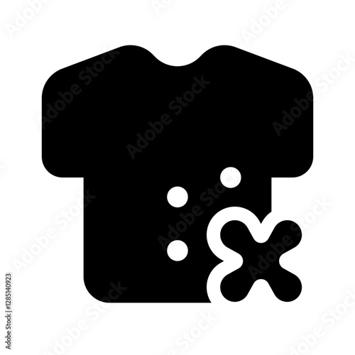 Dirty Clothes Simple Glyph Icon. Single icon, glyph vector icon