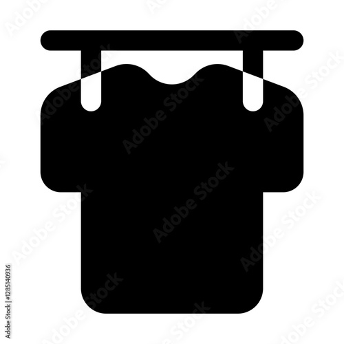 Drying Clothes Simple Glyph Icon. Single icon, glyph vector icon