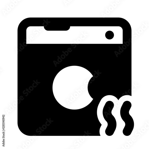 Dryer Machine Simple Glyph Icon. Single icon, glyph vector icon