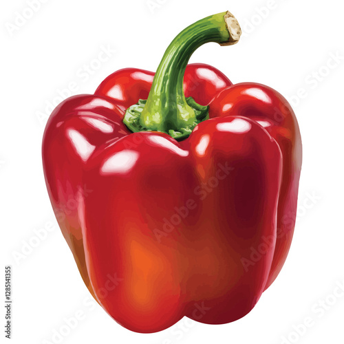 red bell pepper isolated
