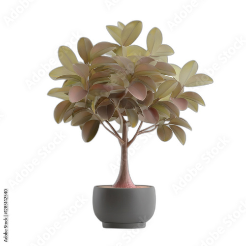 Ficus Tree Symbol on White Background 