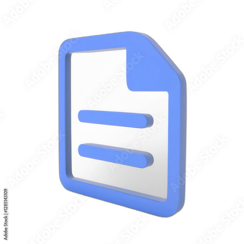 File Document Icon on White Background 
