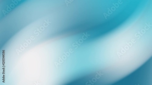 Abstract blue and white color field with blurred gradients and gentle curves creating a modern design.