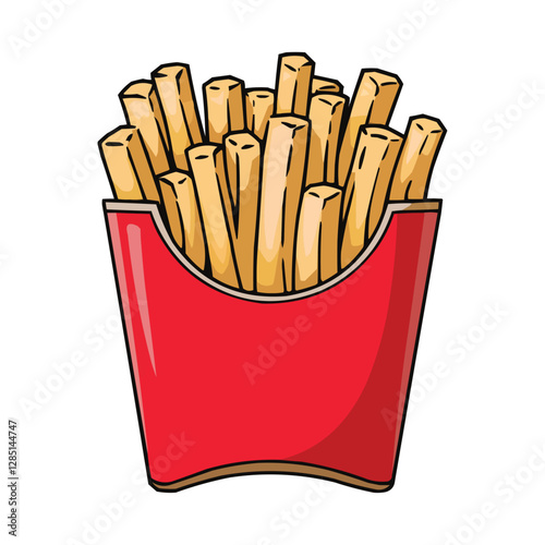 french fries in a red box