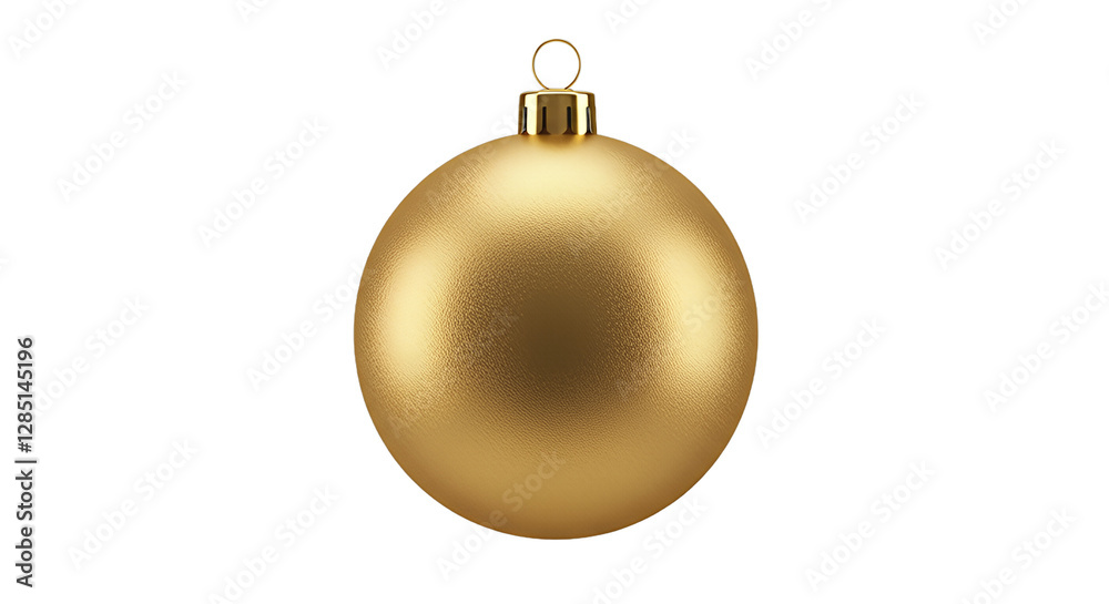 Gold Christmas Ornament Isolated on Transparent Background 3D Render Gold Christmas Ornament Isolated on Transparent Background 3D Render