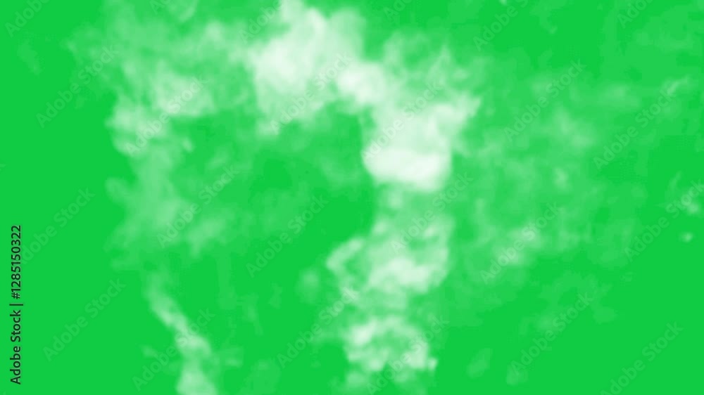 Smoke motion graphic effect on green screen background, White smoke effect on chroma key background. Smoke motion graphic effect on green screen background, White smoke effect on chroma key background.