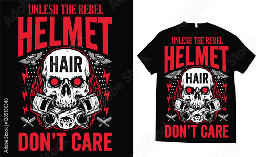 Motorcycle rebel rider t-shirt design	