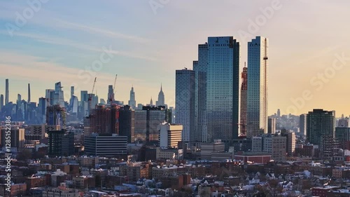 Jersey City Skyline with NYC behind