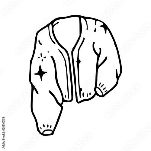 knitted cardigan vector design