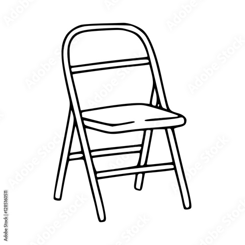 black plastic folding chair