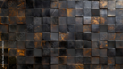 with a checkerboard pattern, creating a textured surface with a modern and industrial aesthetic 