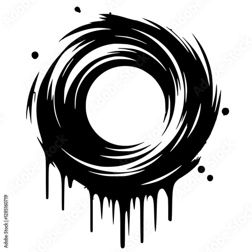 Blackhole silhouette vector design