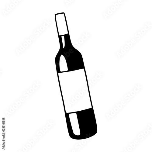 wine bottle with blank label