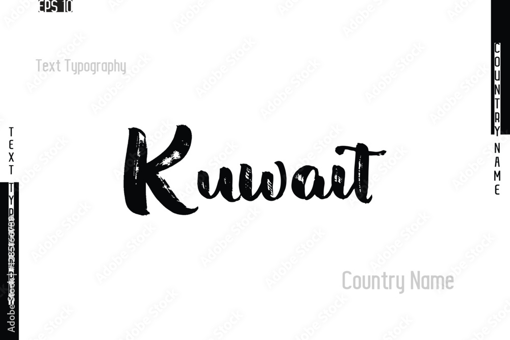 Grunge Typography Lettering Text Of Country Name Kuwait Grunge Typography Lettering Text Of Country Name Kuwait