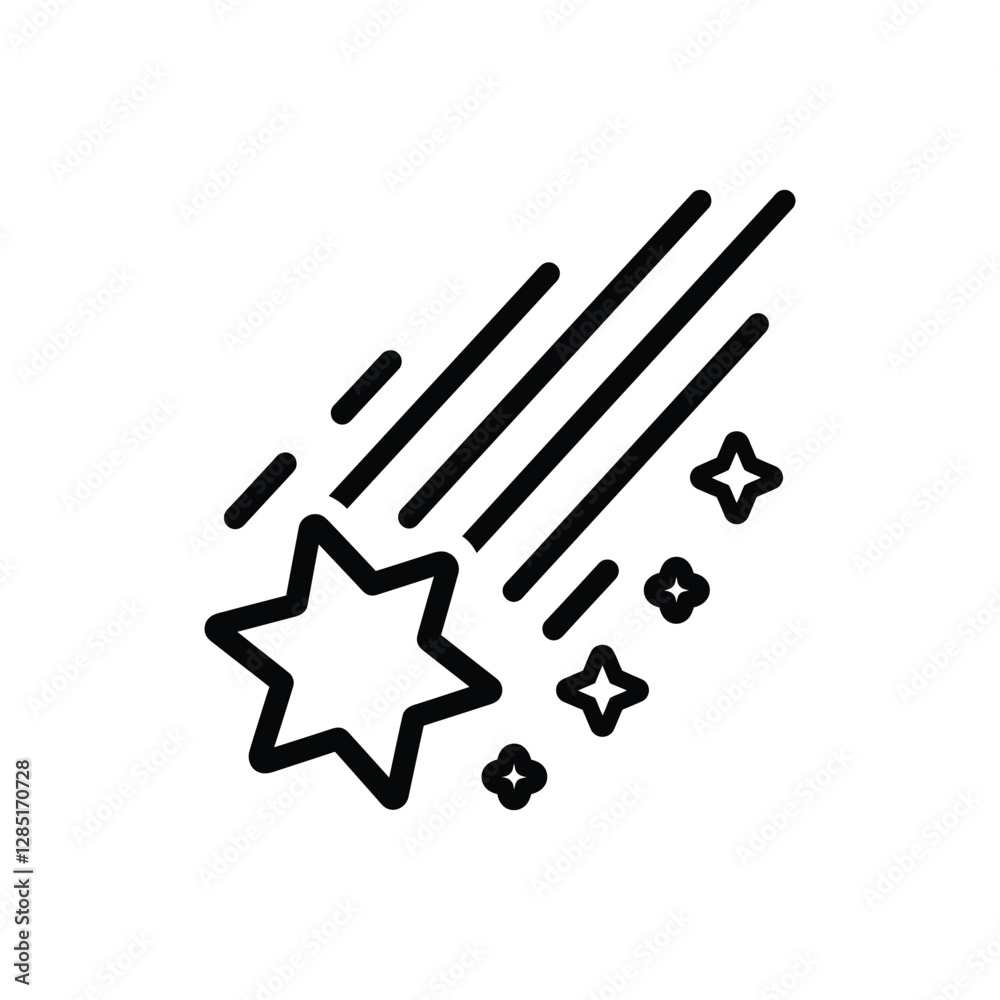 Falling Star icons space element night galaxy vector design. Falling Star icons space element night galaxy vector design.