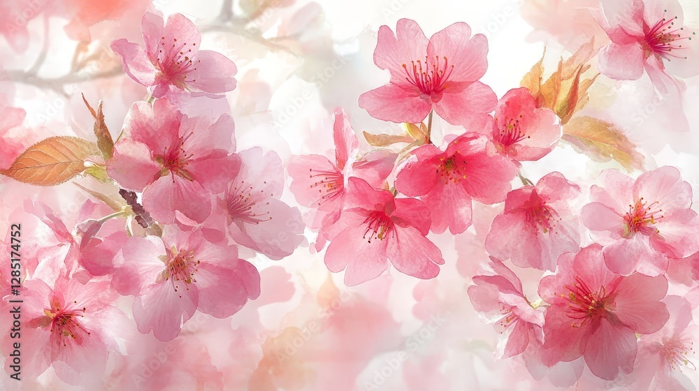 A serene arrangement of pink cherry blossoms, symbolizing beauty and renewal. A serene arrangement of pink cherry blossoms, symbolizing beauty and renewal.
