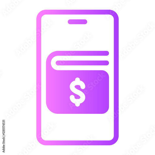 mobile payment gradient icon