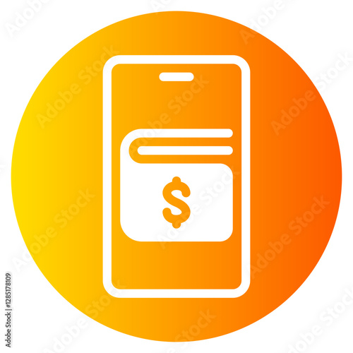 mobile payment gradient icon