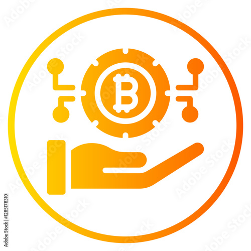 digital currency gradient icon