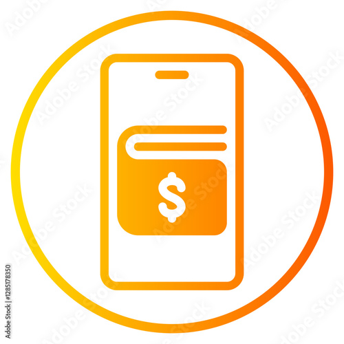 mobile payment gradient icon