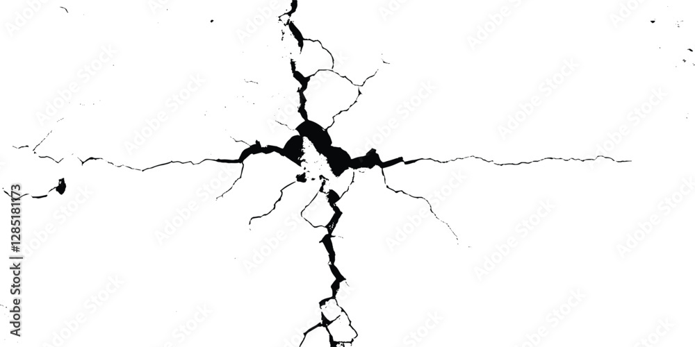 Obraz premium Vector grunge cracked texture background. grunge design crack texture background. Cracks overlay textured. 