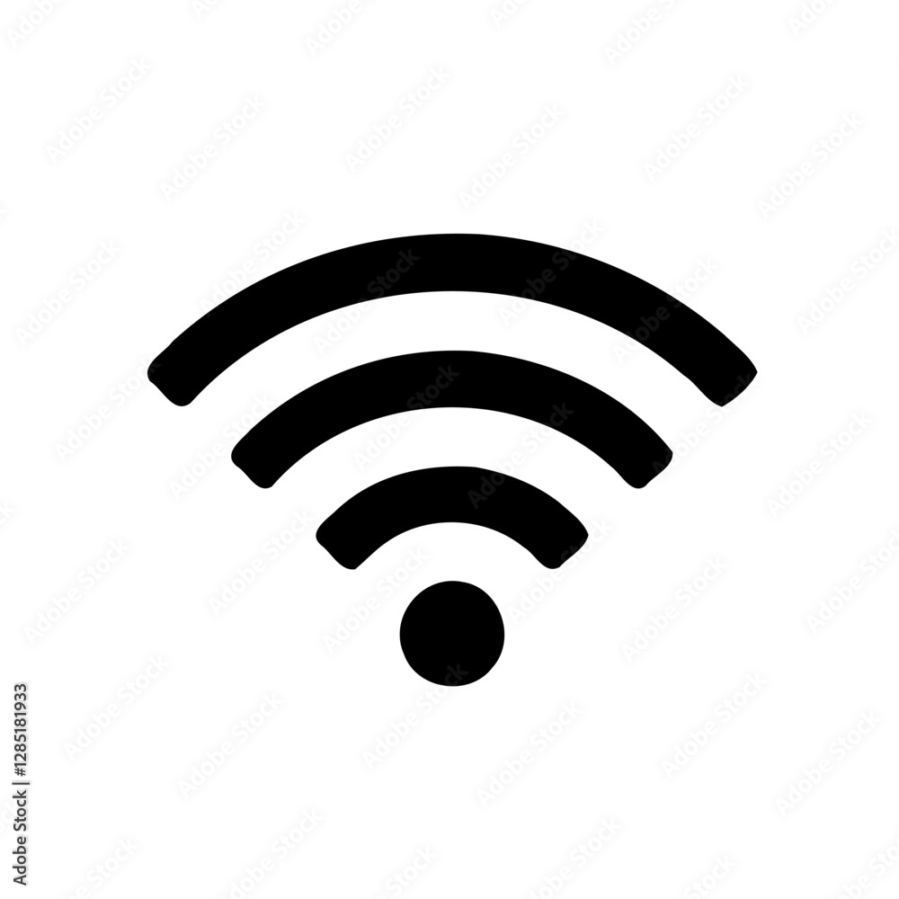Sleek Wireless Network Connection Icon Design Sleek Wireless Network Connection Icon Design