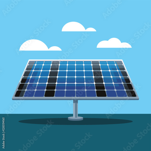 2d vector environment Collection Solar Panel icon Symbolizing clean and renewable solar energy.