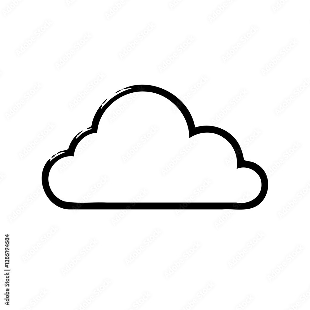 Abstract Shape Cloud Doodle Minimalist Vector Abstract Shape Cloud Doodle Minimalist Vector