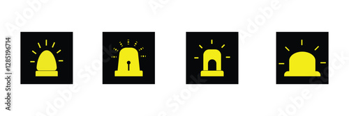 siren alarm icon sign vector
