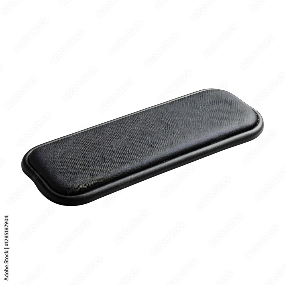 A Sleek Modern Ergonomic Wrist Rest for Keyboards Isolated on Transparent Background A Sleek Modern Ergonomic Wrist Rest for Keyboards Isolated on Transparent Background