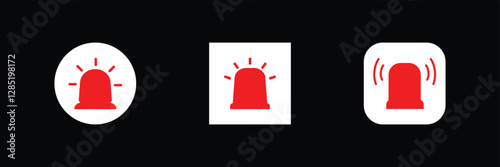 Police Flasher siren car top light icon vector. Warning light icon illustration.