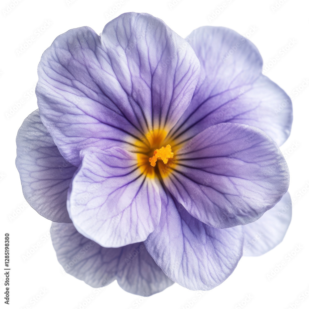 Obraz premium Close up photo of a purple primrose flower png transparent background