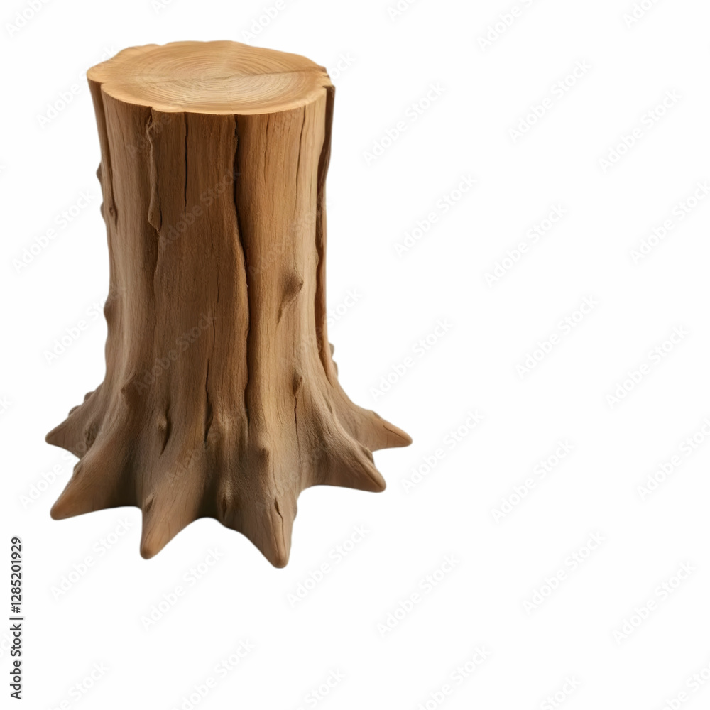 Obraz premium Tree stump isolated on the white background
