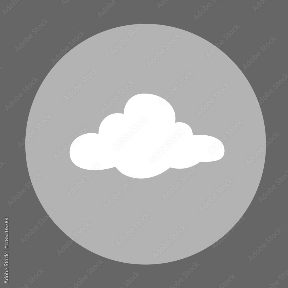 cloud computing icon on grey background cloud computing icon on grey background