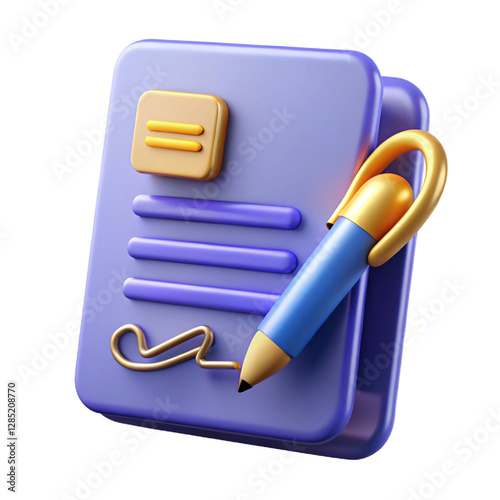 document with a signature pen icon
