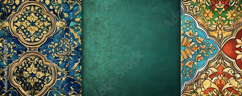 Decorative panel showcasing intricate floral patterns on textured backgrounds