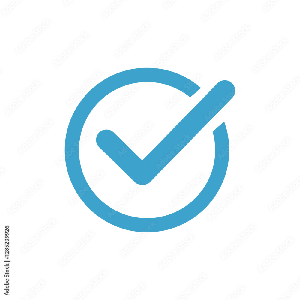 vector of blue check mark icon vector of blue check mark icon