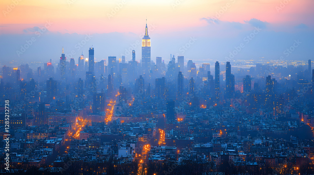 Naklejka premium New York City Skyline at Sunrise