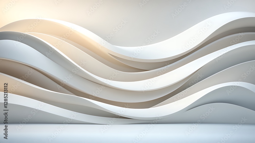 Obraz premium Dynamic wave patterns abstract design digital art studio setting close-up view visual concept