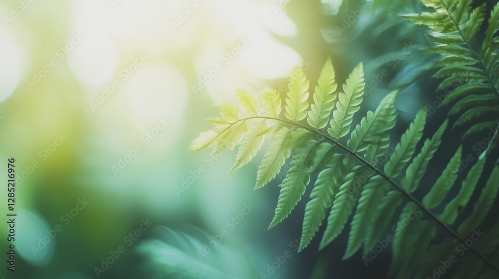 Fern Frond with Blurred Background and Bokeh Fern Frond with Blurred Background and Bokeh
