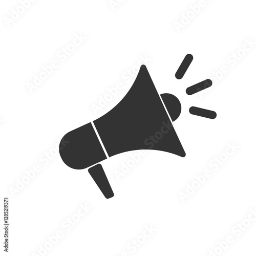 Megaphone or speaker silhouette vector illustration