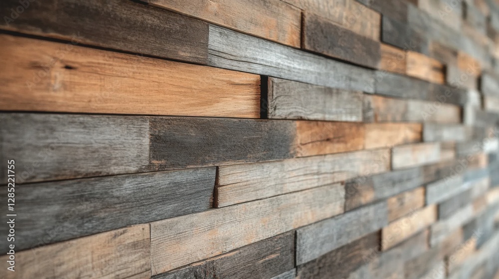 Naklejka premium Wooden Plank Wall Paneling