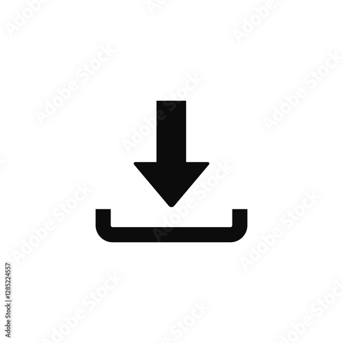 Download icon template. Download button Collection. Download files icons vector. simple download icon isolated on white background. Arrow downloading icon