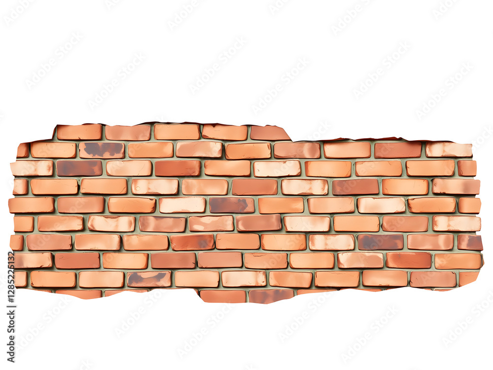 Fototapeta premium A section of brick wall, with varying shades of red and brown bricks