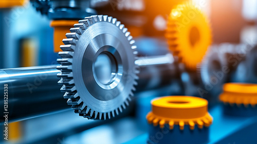 Intricate gears and cogs in mechanical system showcase precision engineering
