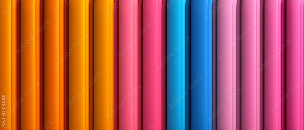 Colorful Geometric Vertical Rods Composition Vibrant Background Abstract Design Seamless Modern Art Pattern